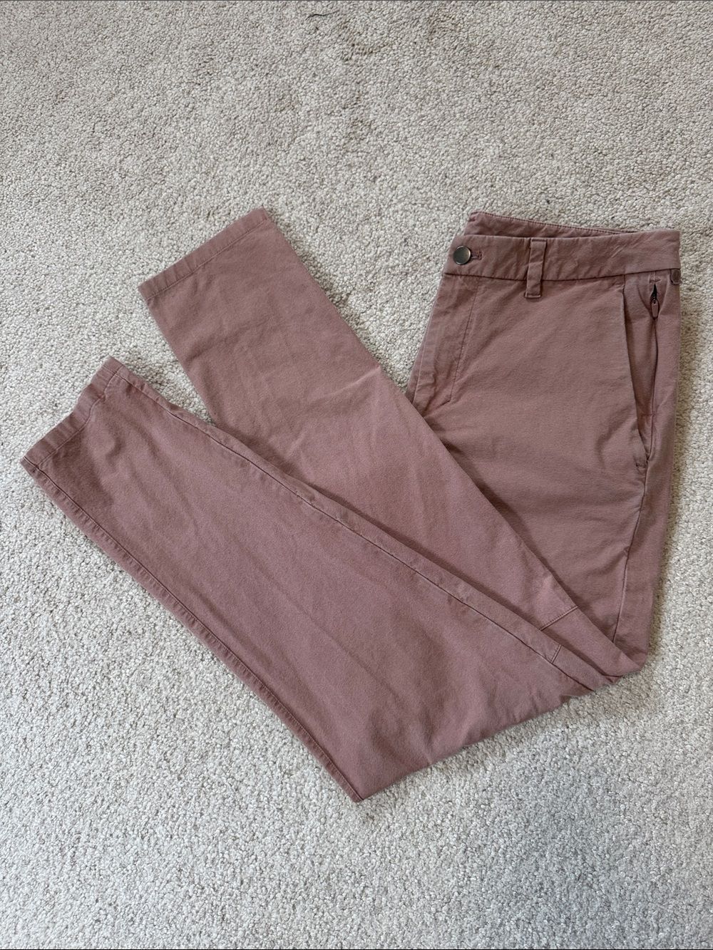 lululemon 32x30 Commission Pants Slim Cotton Earth Dye Clay